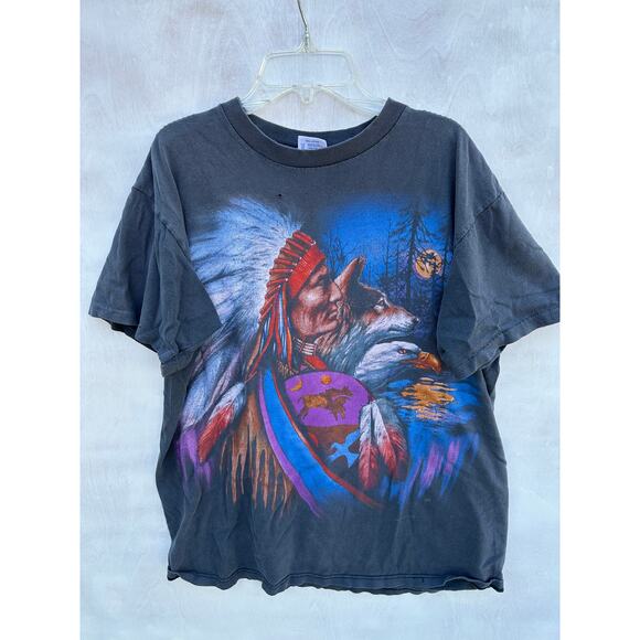 Delta vintage  Native American T-shirt - Picture 1 of 9